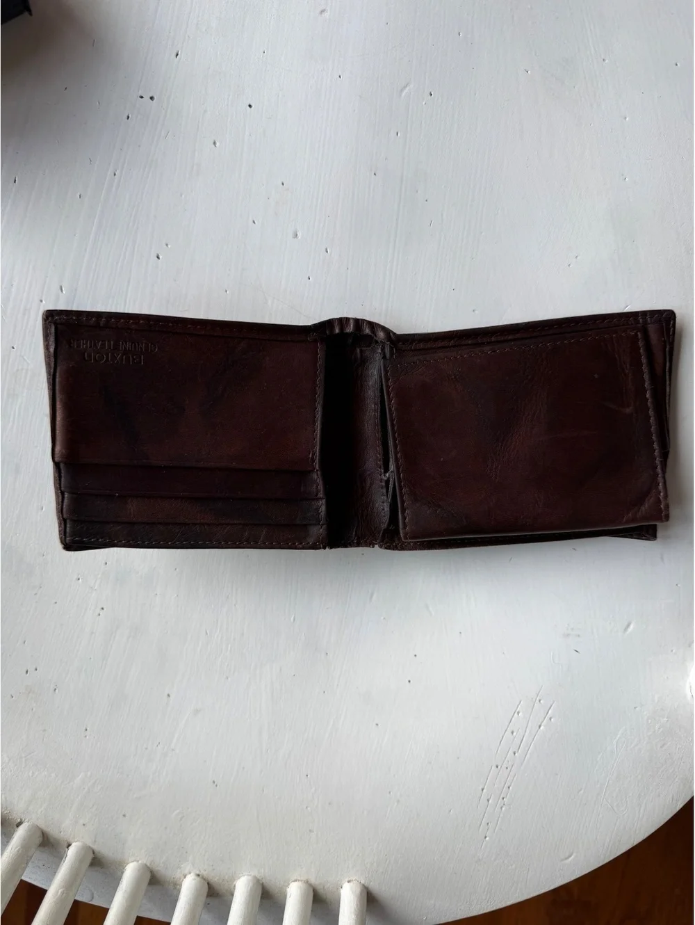Buxton Genuine Leather Brown Bifold Wallet
